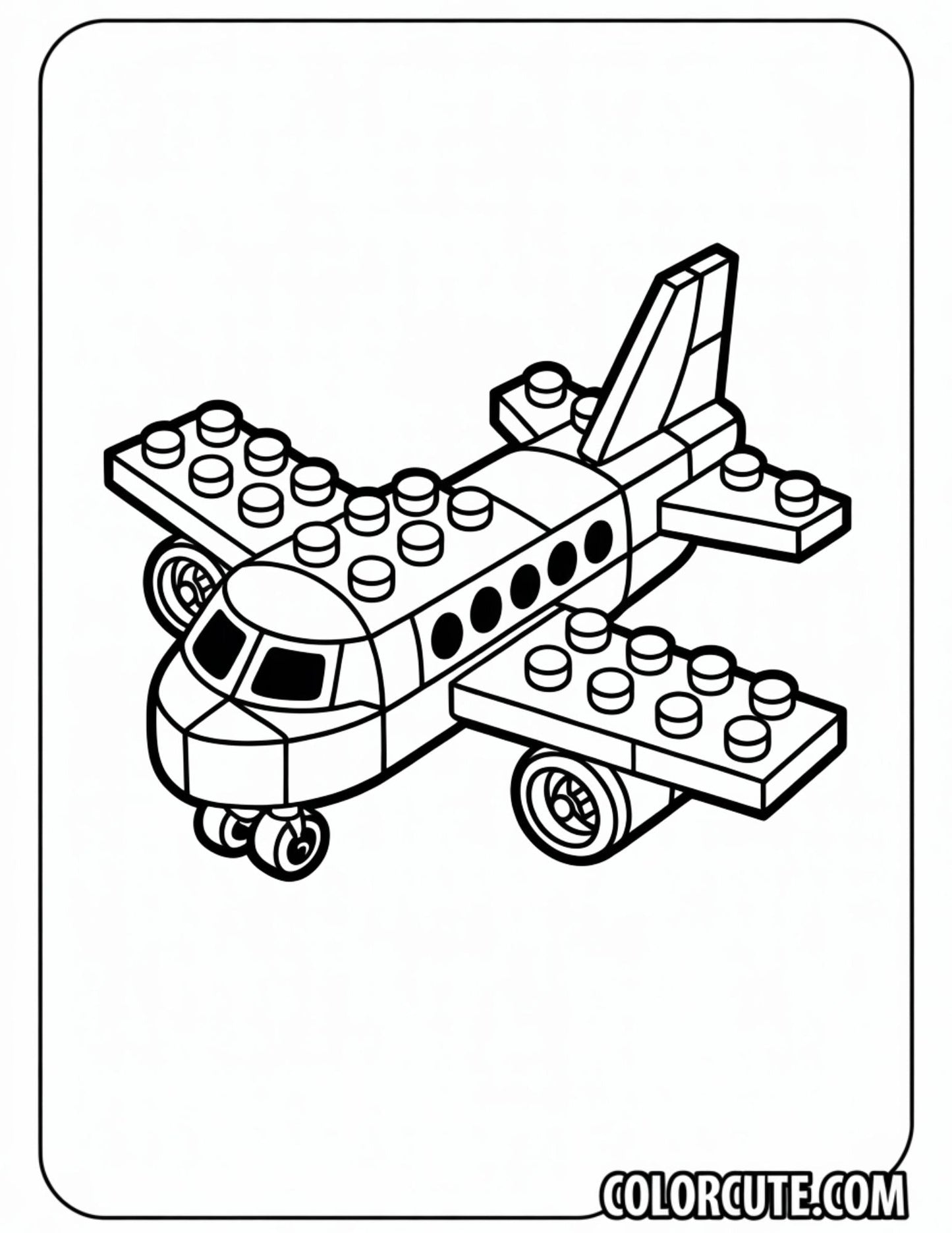 Lego Airplane Coloring Pages | Free PDF Printables