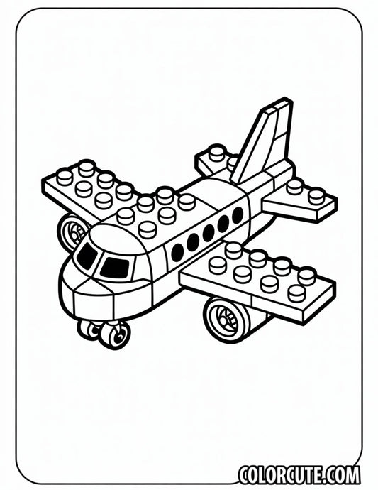 Lego Airplane Coloring Pages | Free PDF Printables