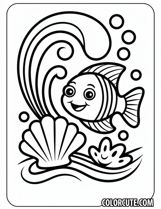 Ocean Bold and Easy Coloring Pages | Free PDF Printables