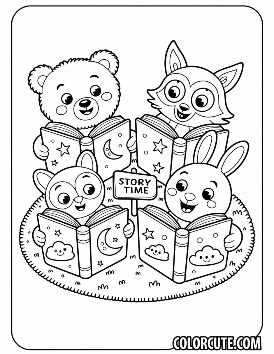 25+ Free Cozy Friends Coloring Pages - Cute Animals PDF Printables ...