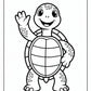 Smiling Turtle Coloring Pages | Free PDF Printables