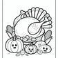 Thanksgiving Food Coloring Pages | Free PDF Printables