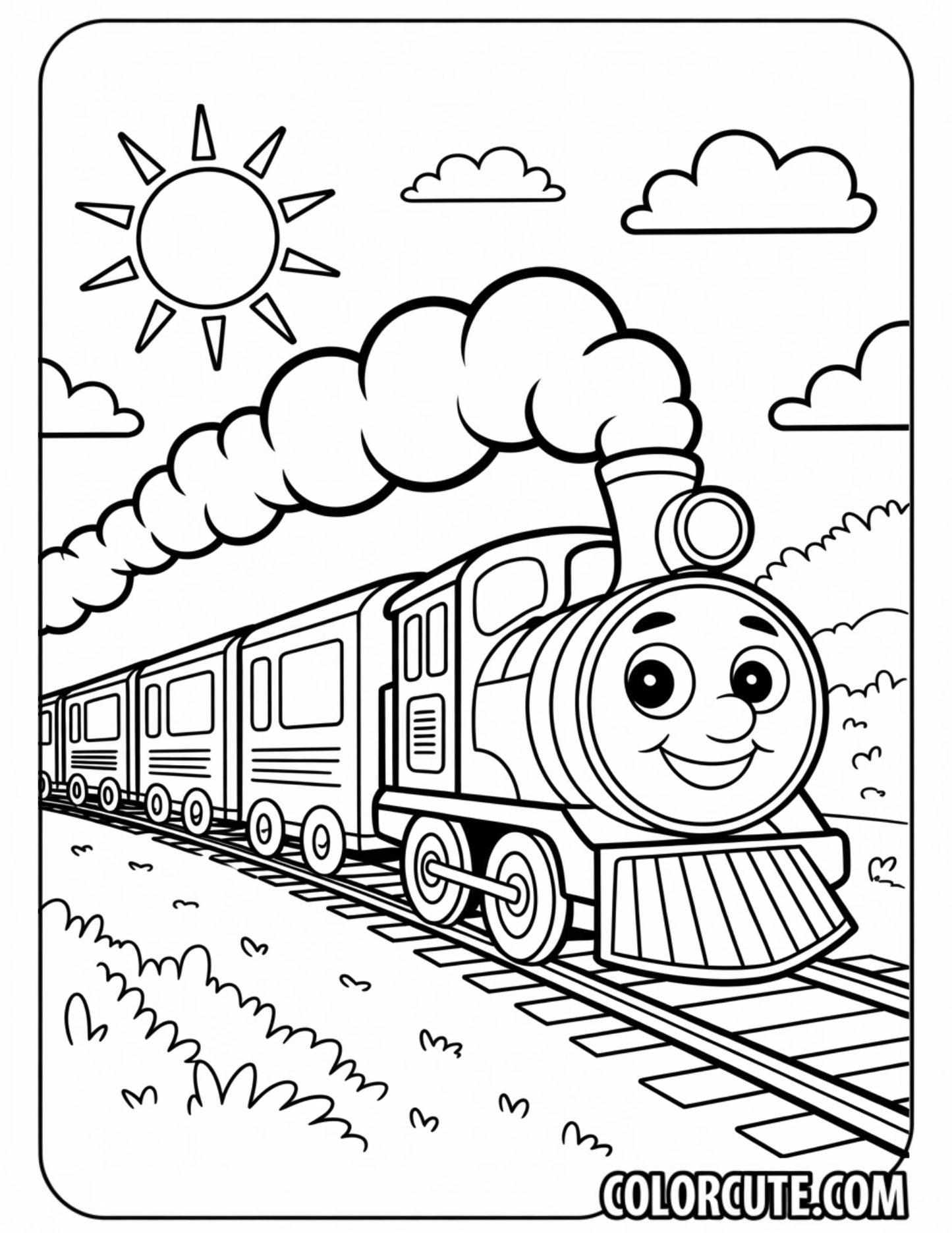 Train Preschool Coloring Pages | Free PDF Printables
