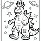 Space Godzilla Coloring Pages | Free PDF Printables