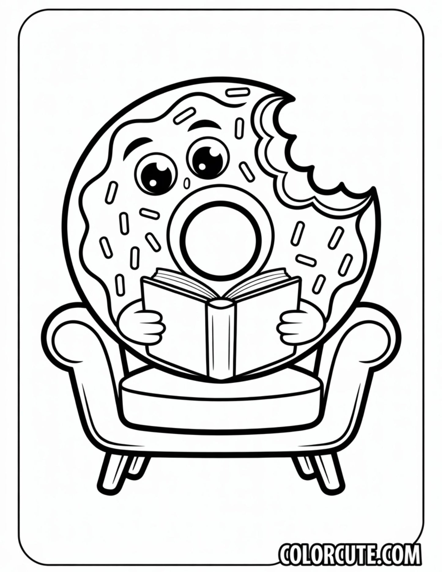 Adult Donut Coloring Pages Free Printable