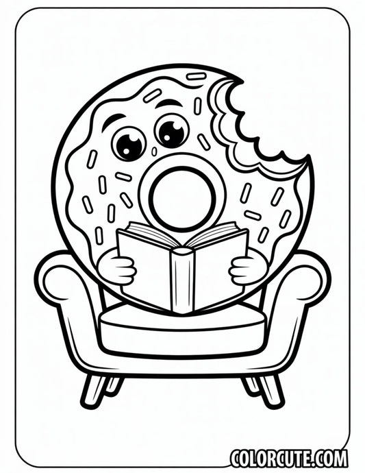 Adult Donut Coloring Pages Free Printable