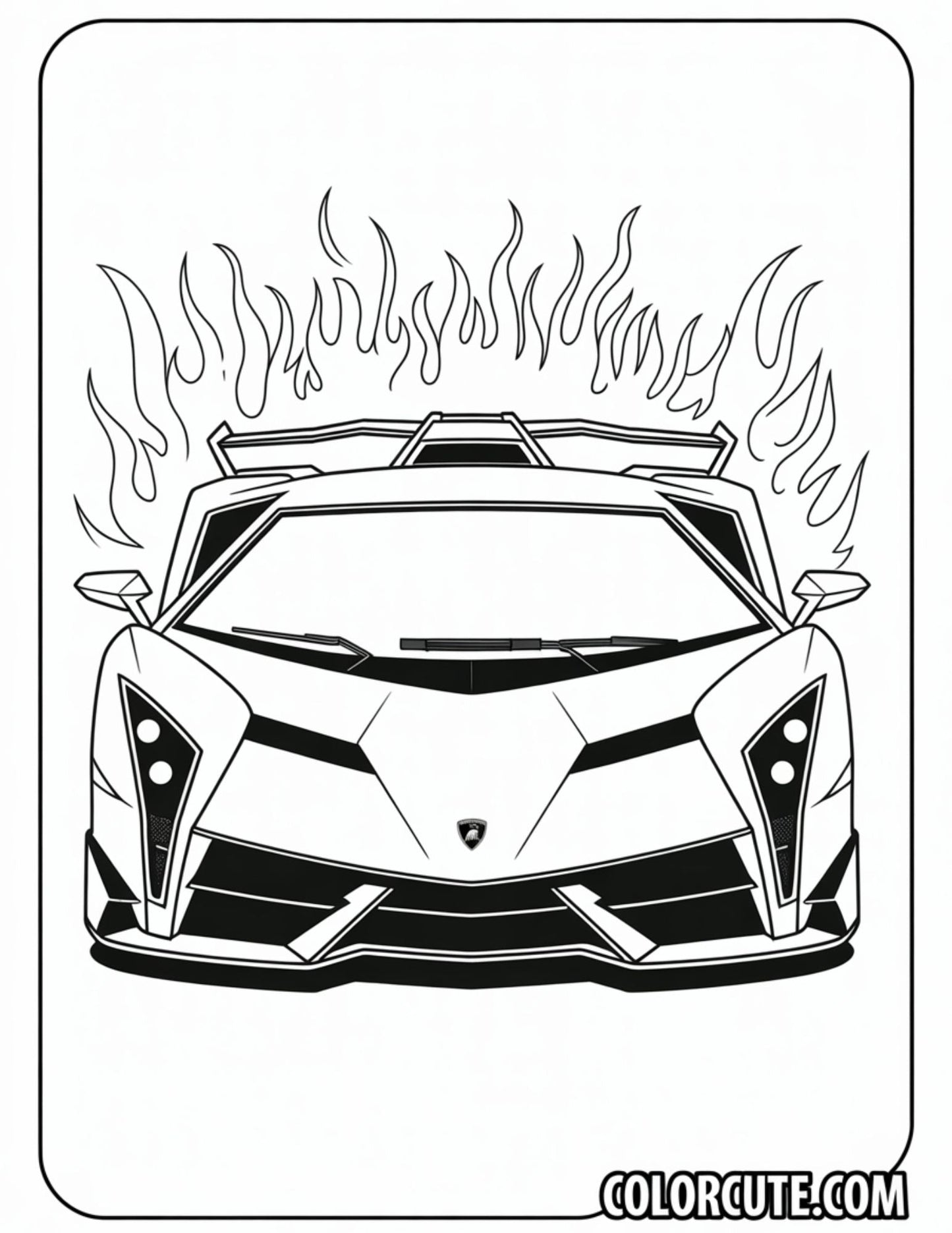 Aventador Lamborghini Coloring Pages - Free PDF Printables