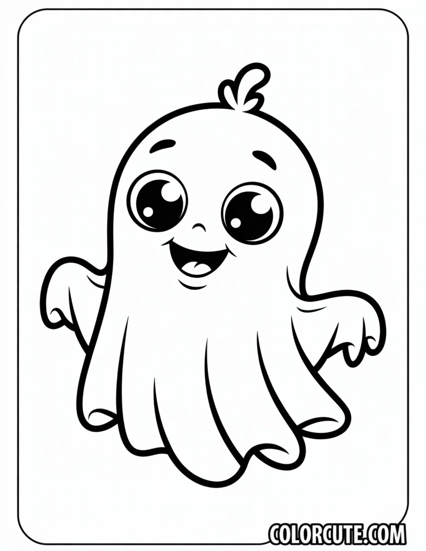 Baby Ghost Coloring Pages | Free PDF Printables