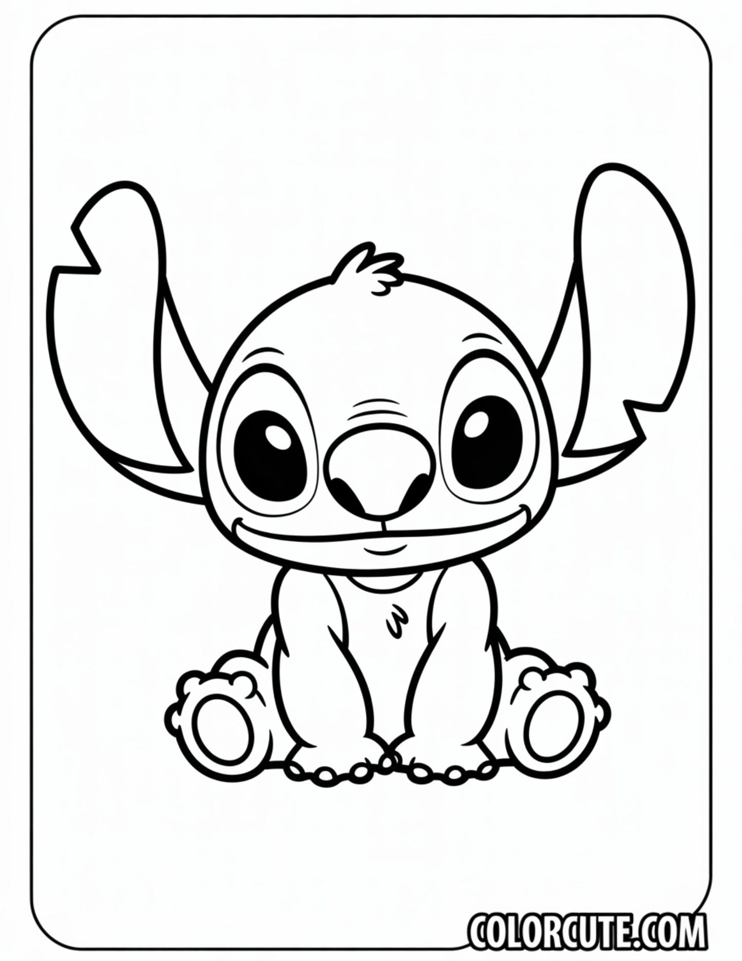 Baby Stitch Coloring Page | Free PDF Printables