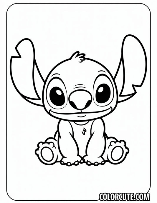 Baby Stitch Coloring Page | Free PDF Printables