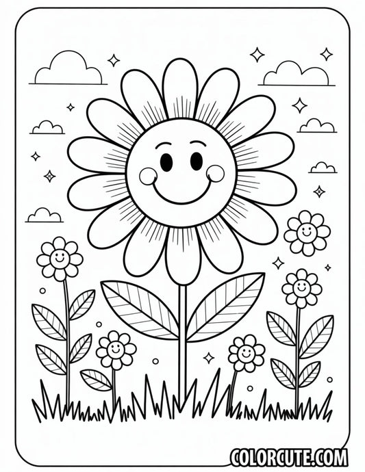Flower Preschool Coloring Pages | Free PDF Printables