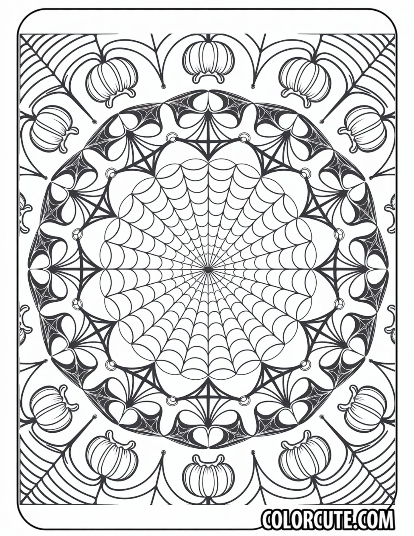 Halloween Mandala Coloring Page | Free PDF Printables