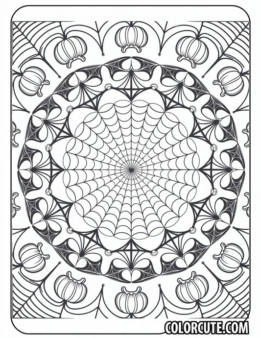 Halloween Mandala Coloring Page | Free PDF Printables