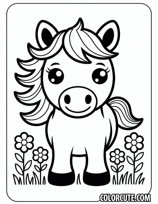 Horse Bold and Easy Coloring Pages | Free PDF Printables