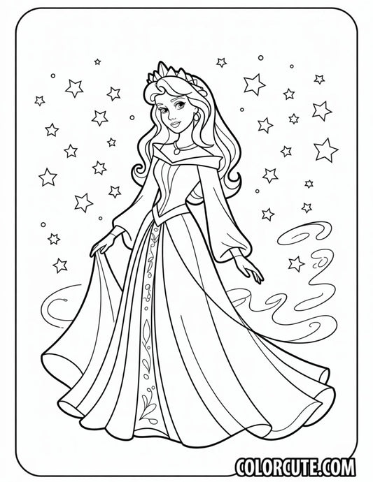Magical Adult Aurora Coloring Page | Free PDF Printables