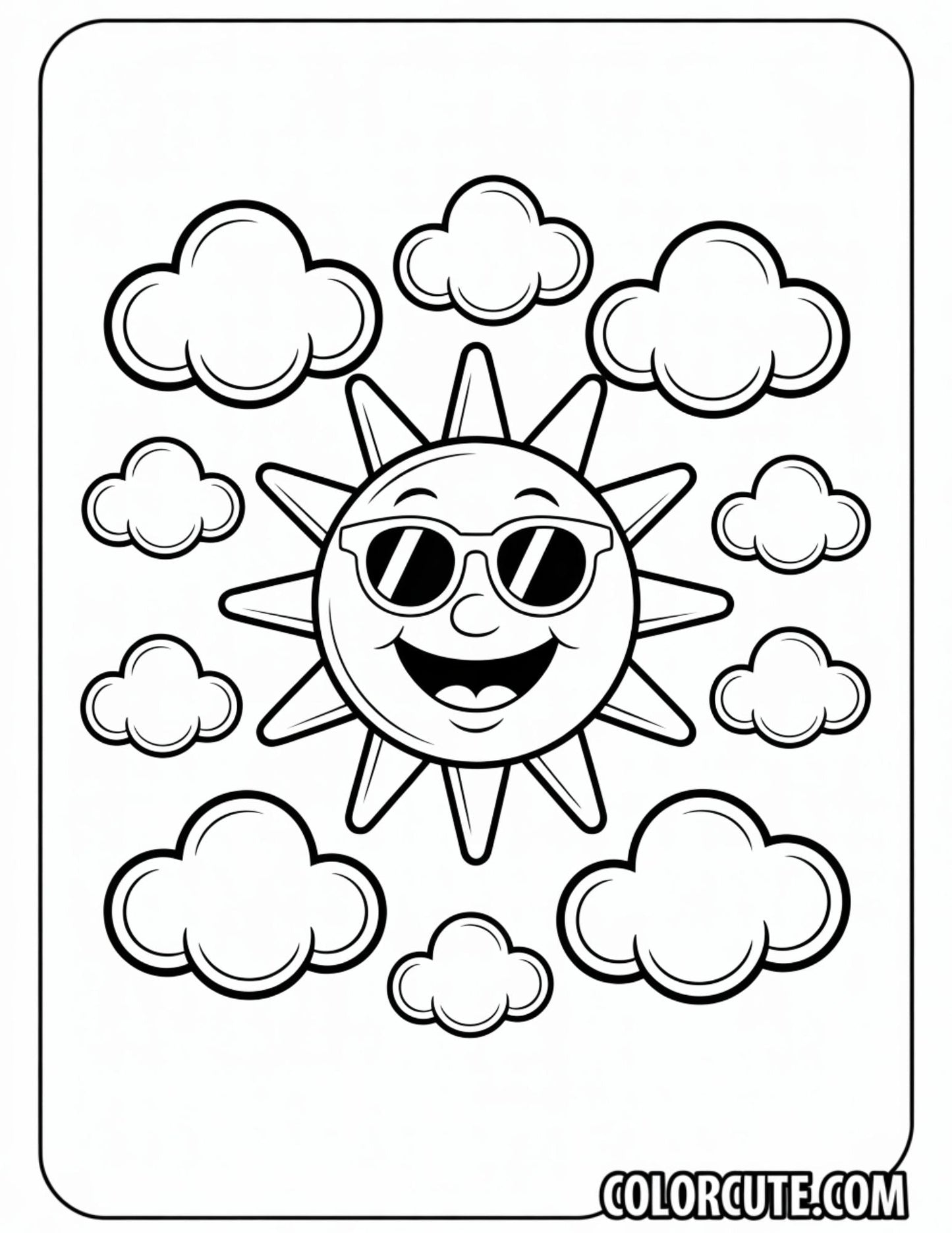 Sunshine Sun Coloring Page | Free PDF Printables