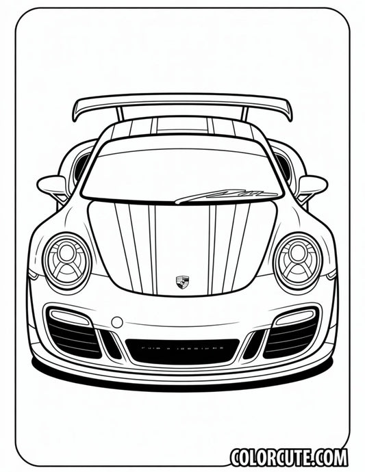 Turbo Porsche Coloring Pages | Free PDF Printables