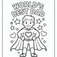 World's Best Dad Coloring Pages | Free PDF Printables