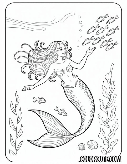 Adult Mermaid Coloring Pages | Free PDF Printables