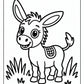 Donkey Preschool Coloring Page | Free PDF Printables