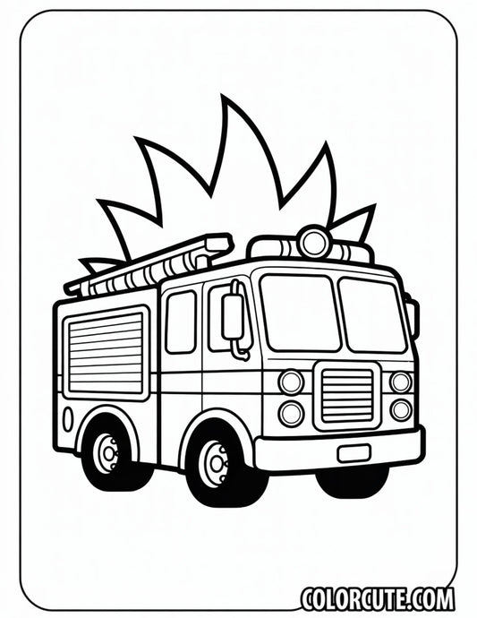 Fire Engine Fire Truck Coloring Pages | Free PDF Printables