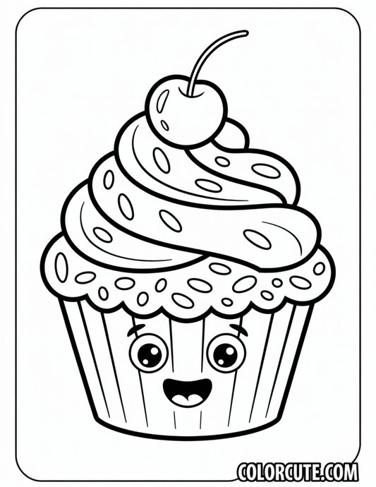 Fun Vanilla Cupcake Coloring Pages | Free PDF Printables