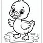 Simple Duck Coloring Page | Free PDF Printables
