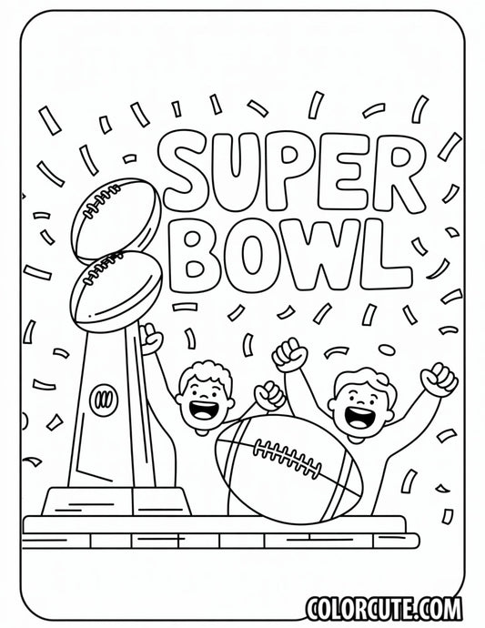 Super Bowl Football Coloring Pages | Free PDF Printables