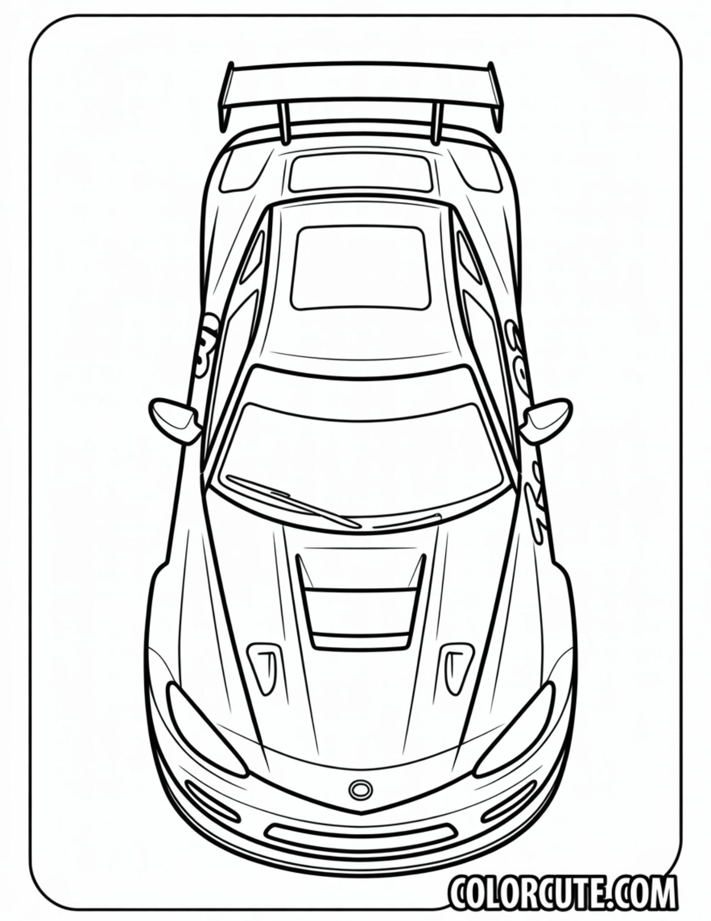 Super Car Coloring Pages | Free PDF Printables