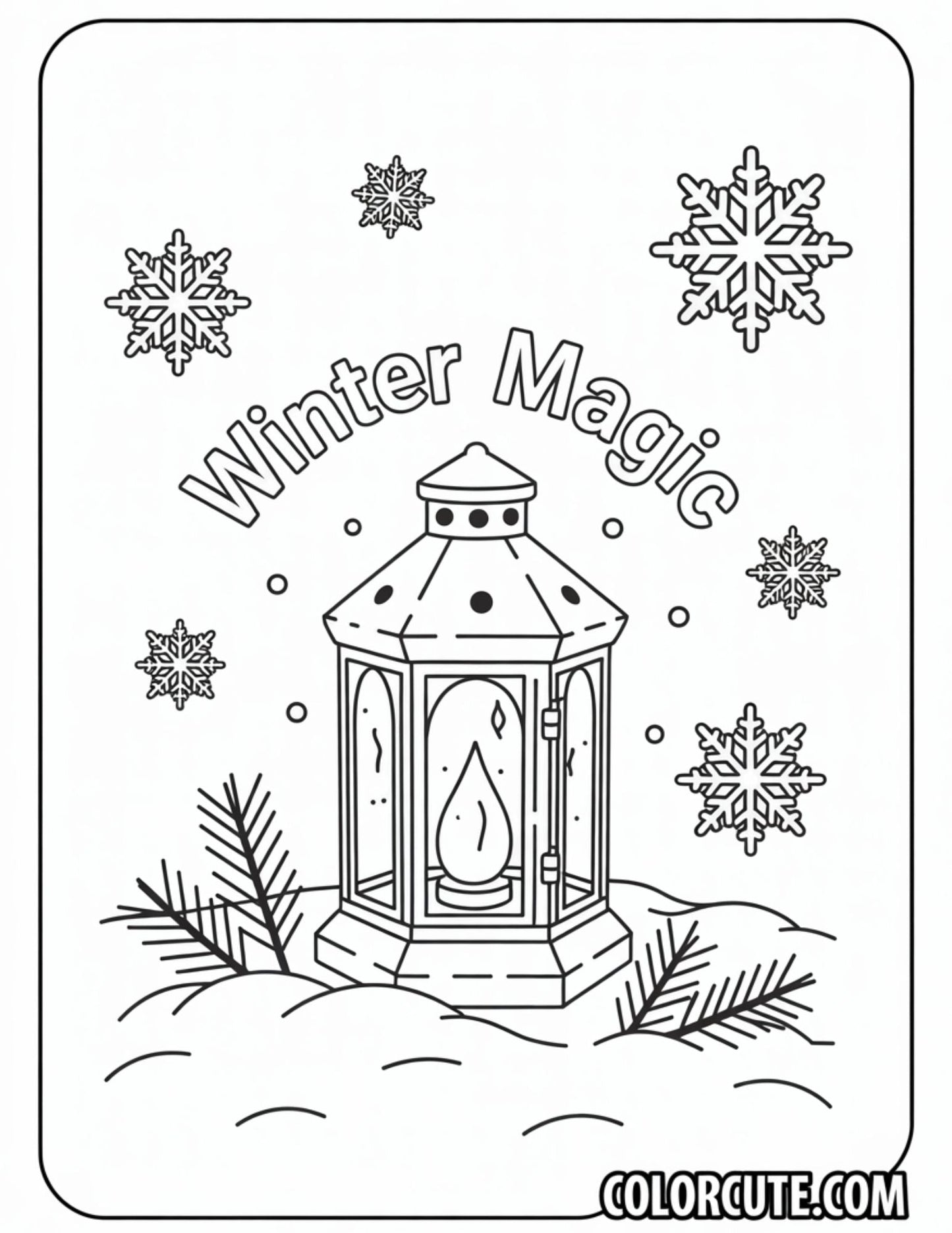 Winter Outhouse Coloring Pages | Free PDF Printables