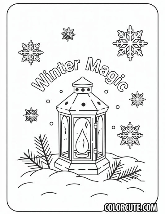 Winter Outhouse Coloring Pages | Free PDF Printables