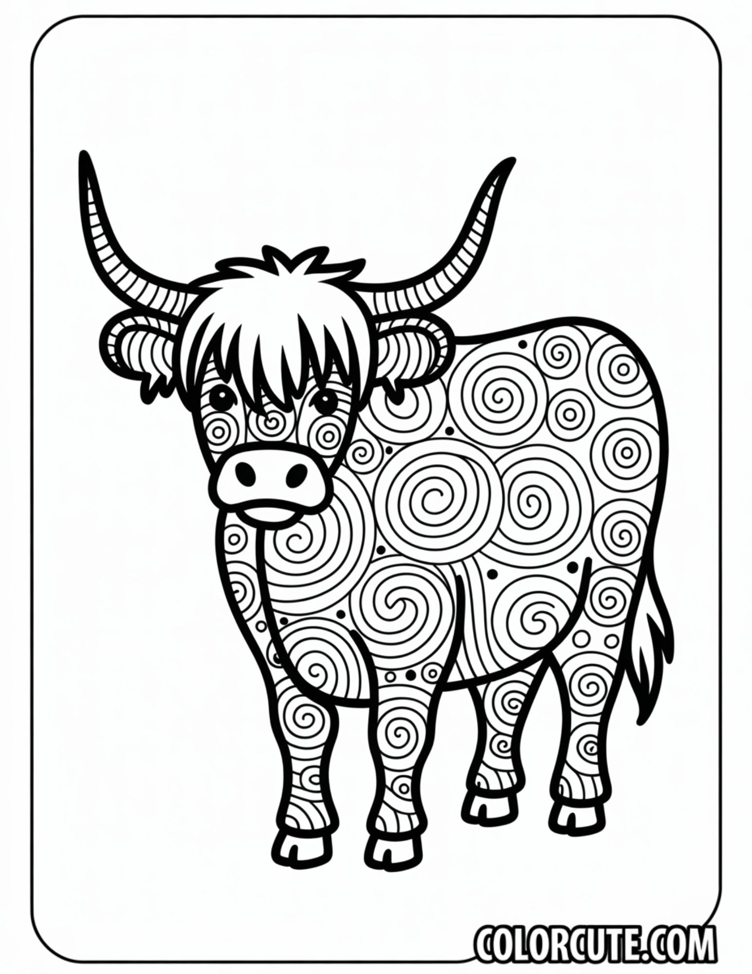 16+ Free Highland Cow Coloring Pages - Farm Animal PDF Printables ...