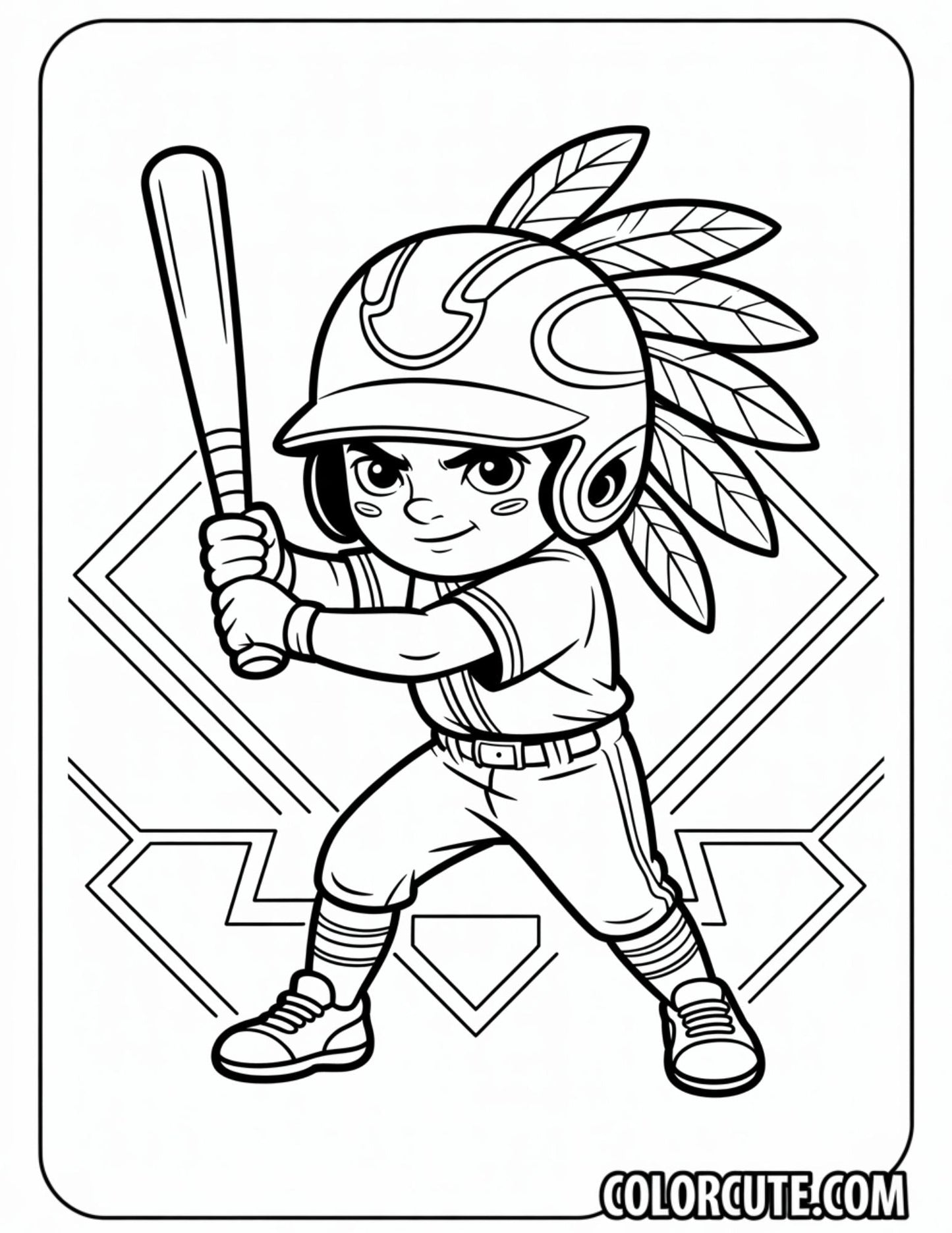 Baseball Braves Coloring Pages | Free PDF Printables