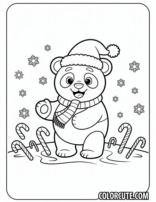 Christmas Panda Coloring Pages | Free PDF Printables