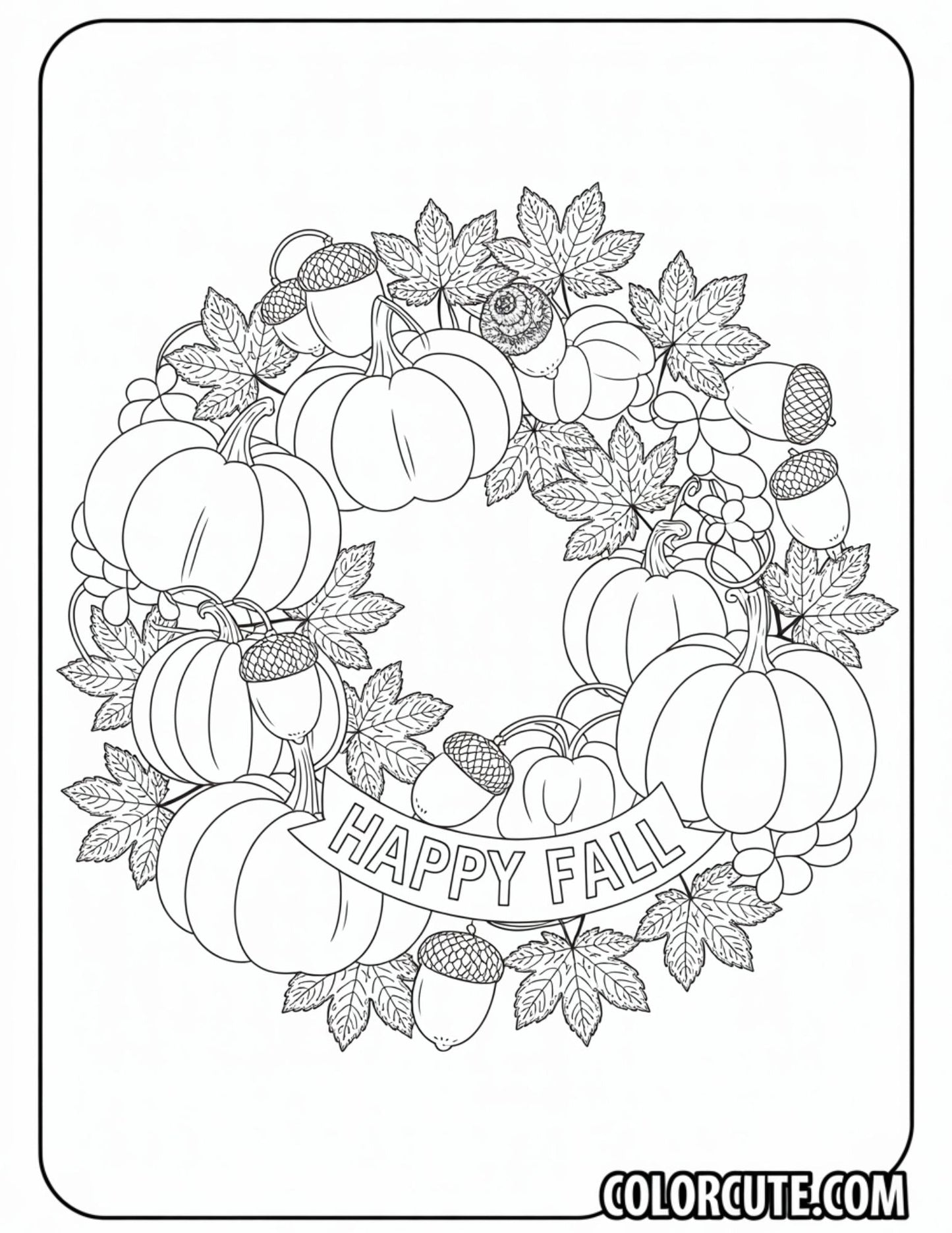 Fall Season Coloring Pages | Free PDF Printables
