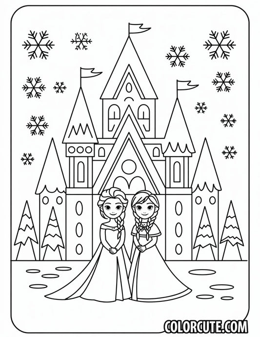 Frozen Castle Coloring Pages | Free PDF Printables