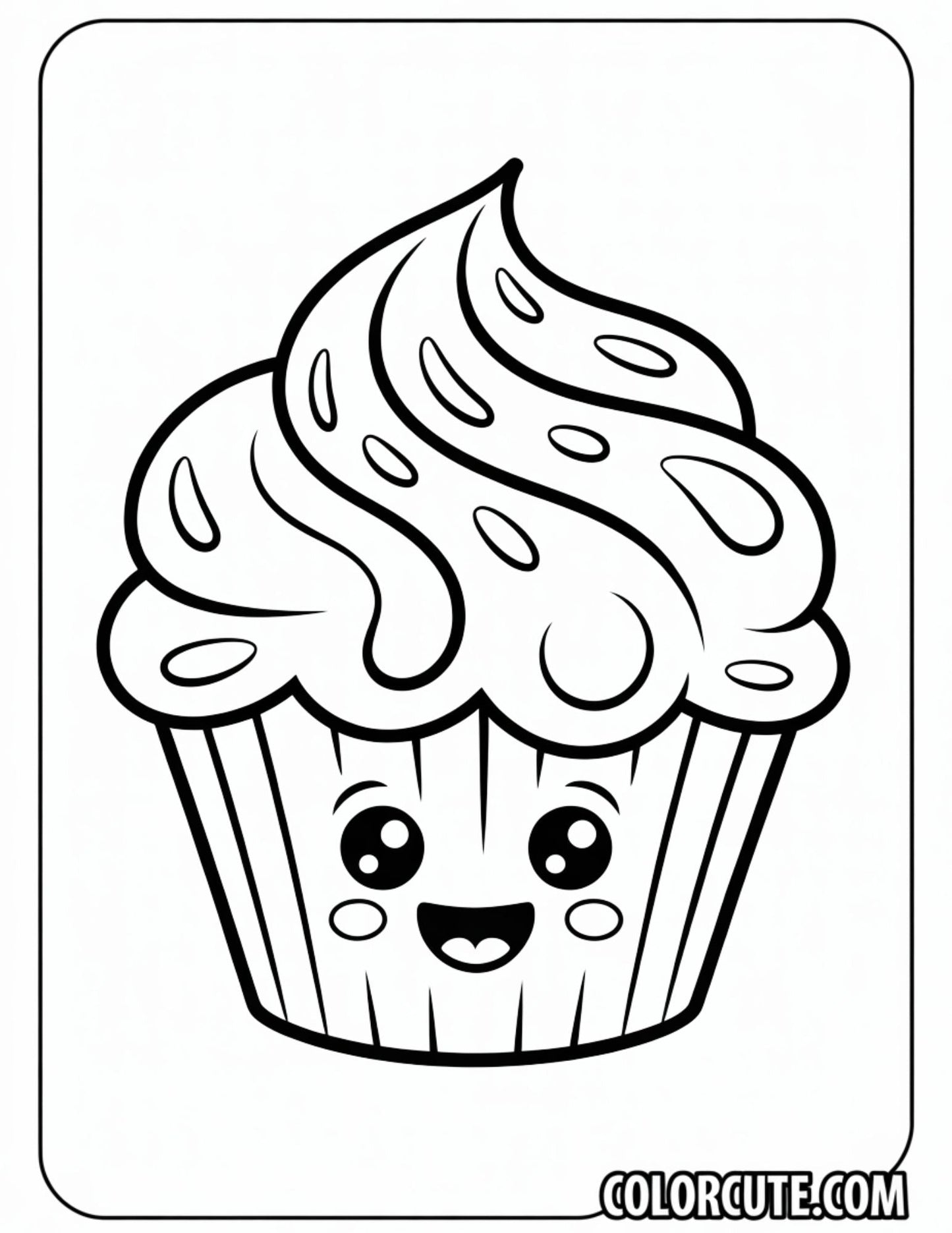 Fun Chocolate Cupcake Coloring Pages | Free PDF Printables
