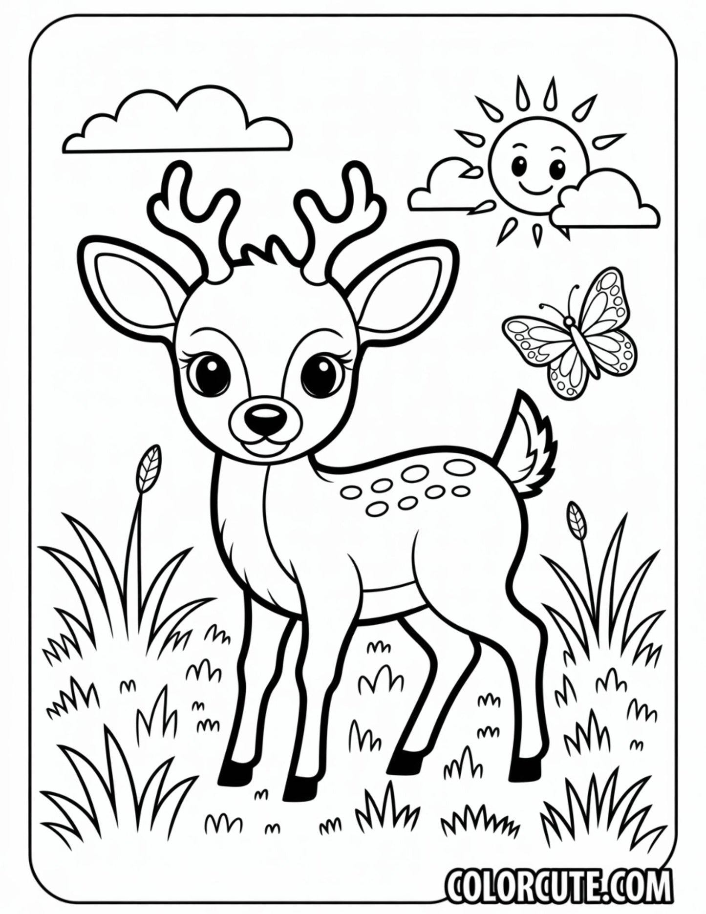 Mule Deer Coloring Pages - Free PDF Printables