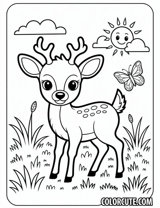 Mule Deer Coloring Pages - Free PDF Printables
