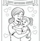 Nanny Mothers Day Coloring Pages Free PDF Printables