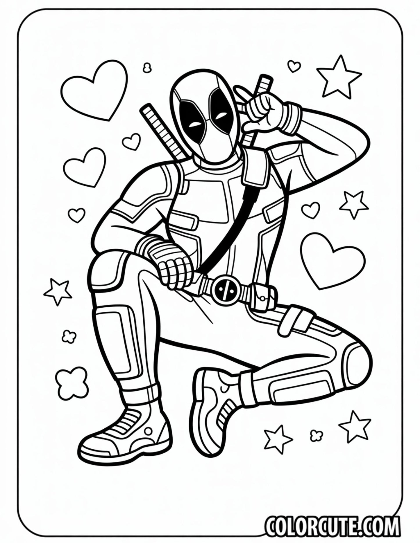 Adult Deadpool Coloring Pages | Free PDF Printables