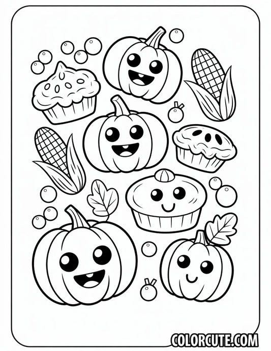 Bold and Easy Thanksgiving Coloring Pages | Free PDF Printables