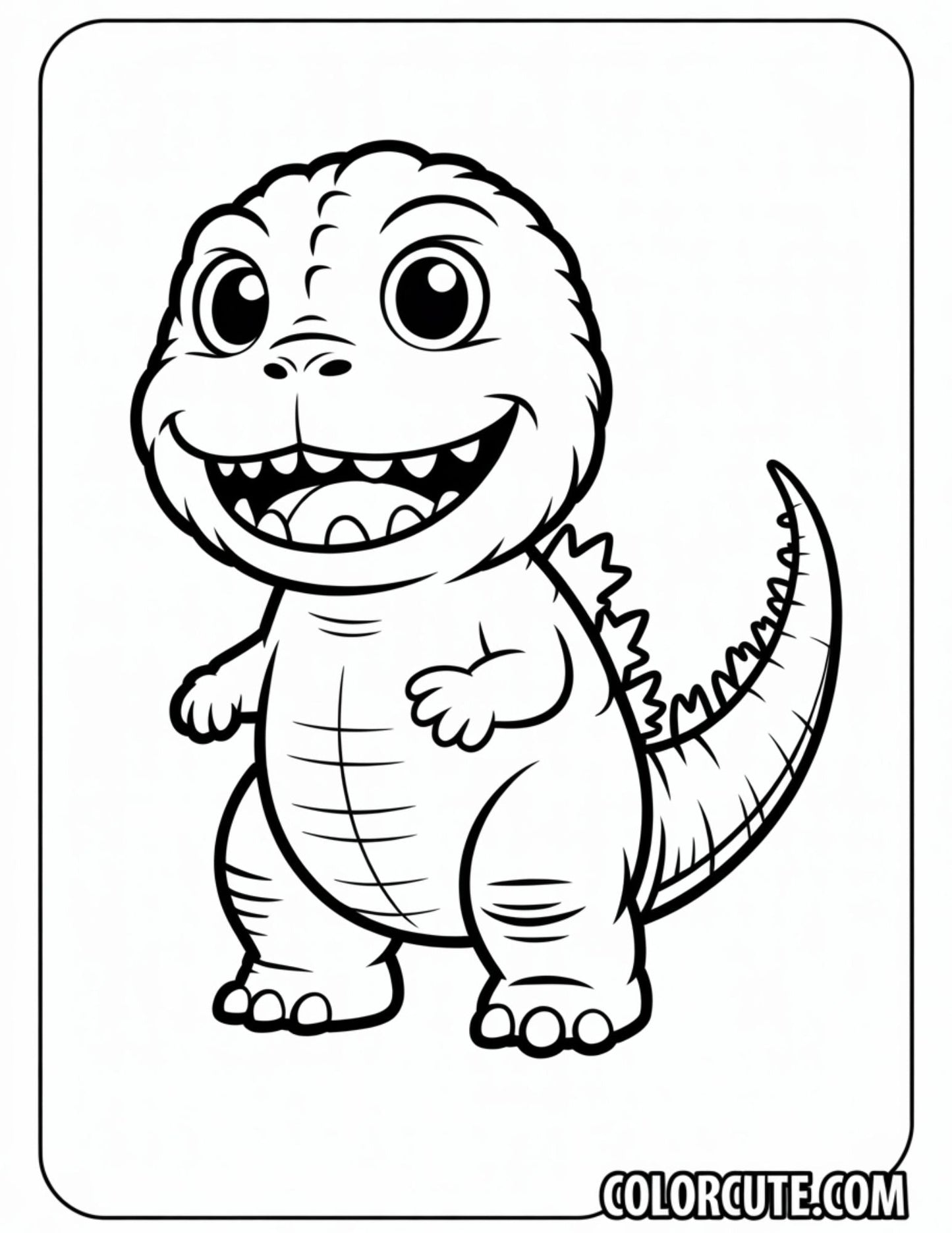 Chibi Godzilla Coloring Pages | Free PDF Printables