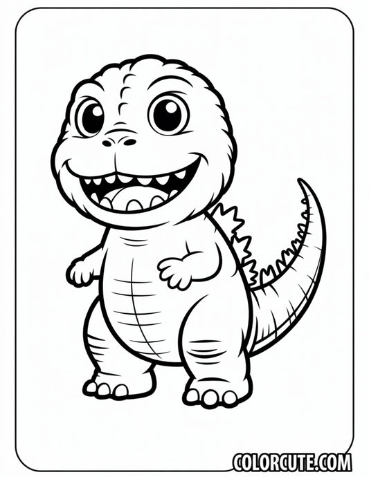 Chibi Godzilla Coloring Pages | Free PDF Printables
