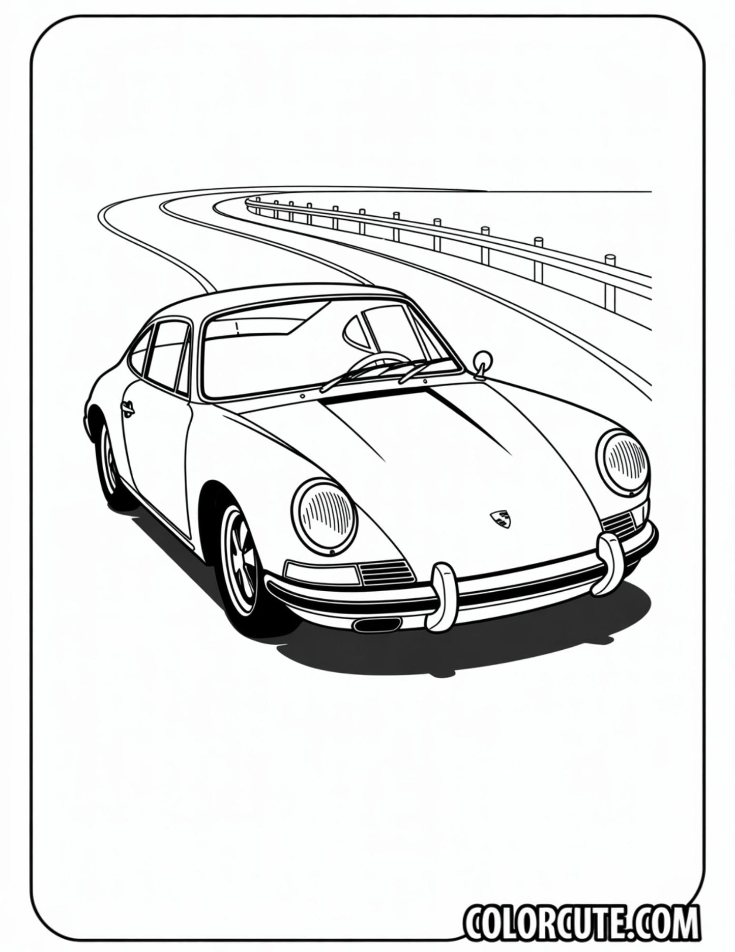 Classic Porsche Coloring Pages | Free PDF Printables
