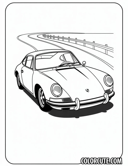 Classic Porsche Coloring Pages | Free PDF Printables