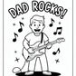 Dad Rocks Coloring Pages | Free PDF Printables