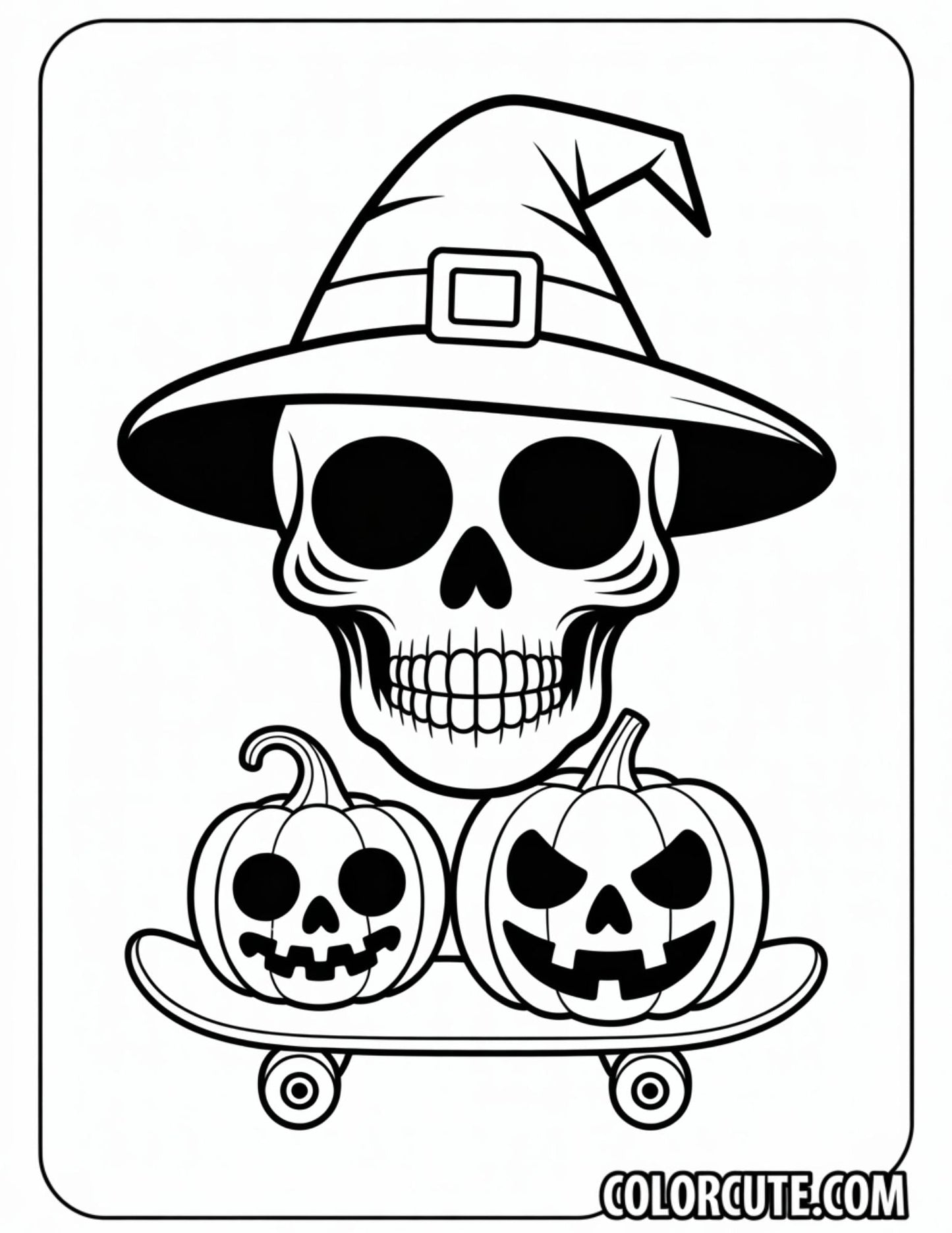Detailed Halloween Coloring Page | Free PDF Printables