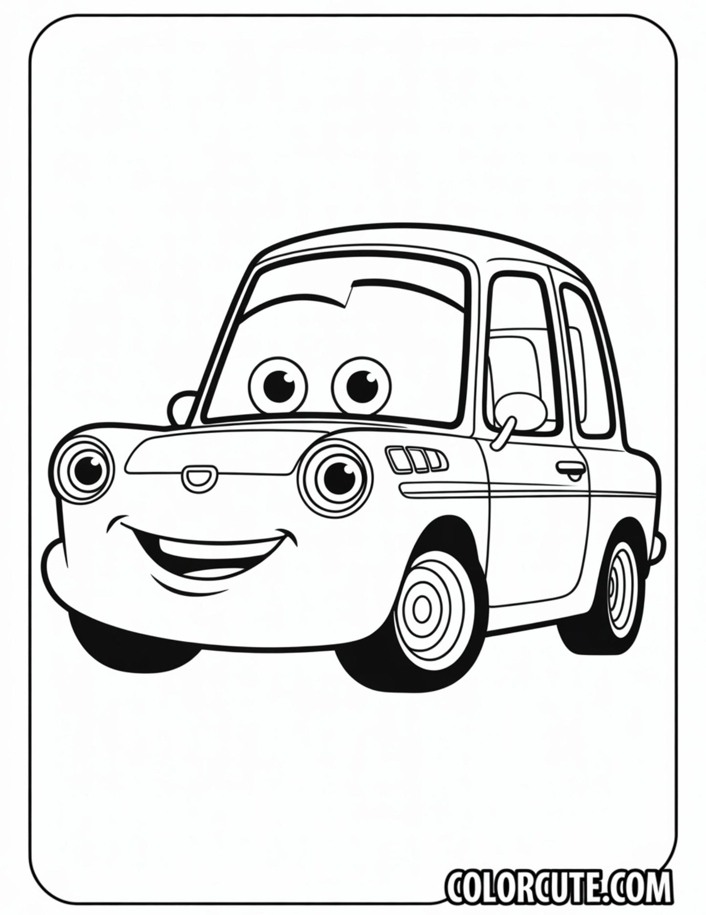Easy Car Coloring Pages | Free PDF Printables