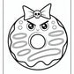 Kuromi Donut Coloring Pages Free Printable